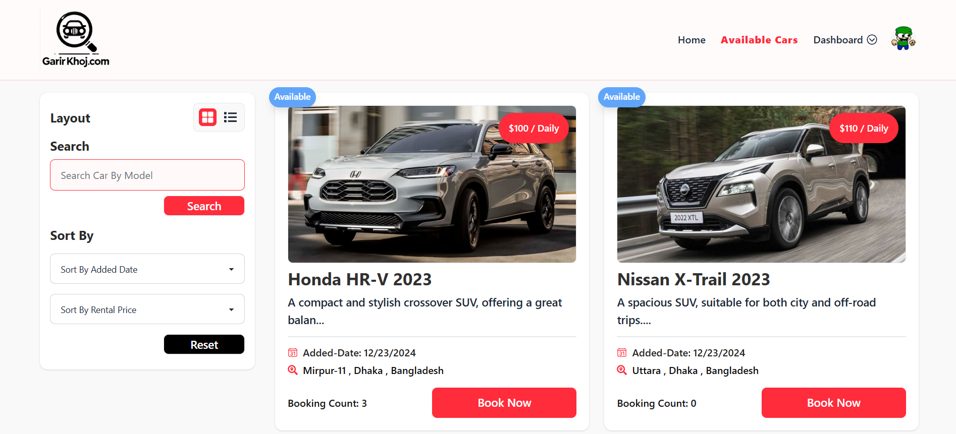 GarirKhoj.com Hover Image